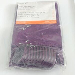 Purple Vinyl Shower Liner and C-Ring Set